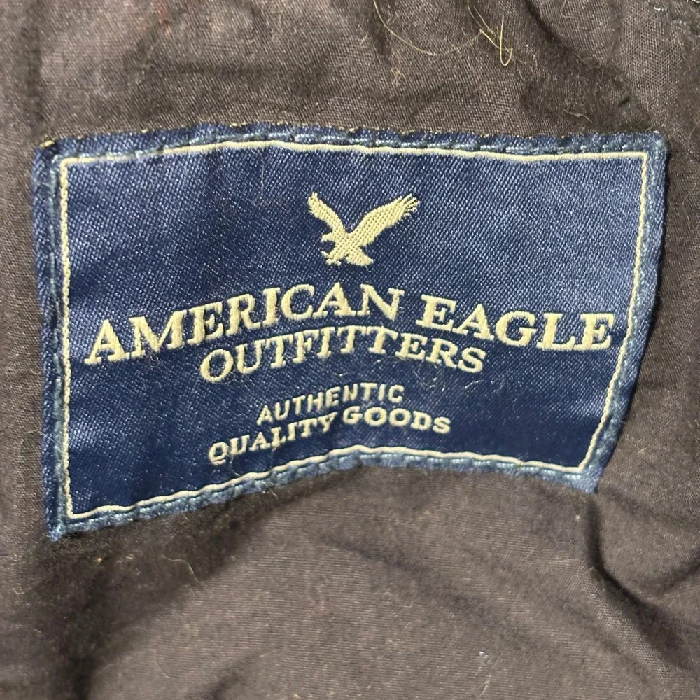 RARE Vtg Y2K American Eagle Duffle Bag Multicolor Plaid Canvas Carry On Weekend
